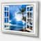Designart - Window Open to Cloudy Blue Sky - Oversized Landscape Wall Art Print